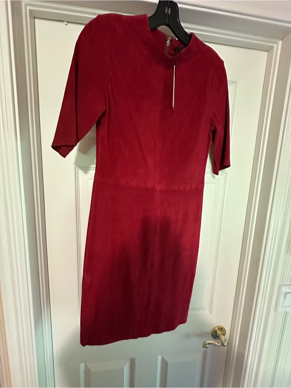 Alice + Olivia Deep Red Midi Sheath Dress